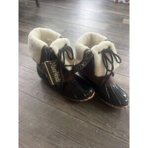 Maine Woods Womens Brown Rubber Toe Fur‎ Snow Boots Size 6 NWT Thermolite Duck